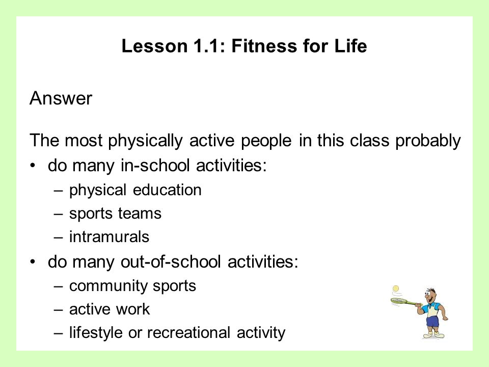 fitness for life class