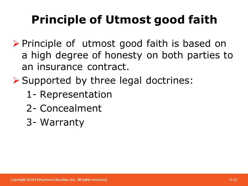 duty of utmost good faith insurance law