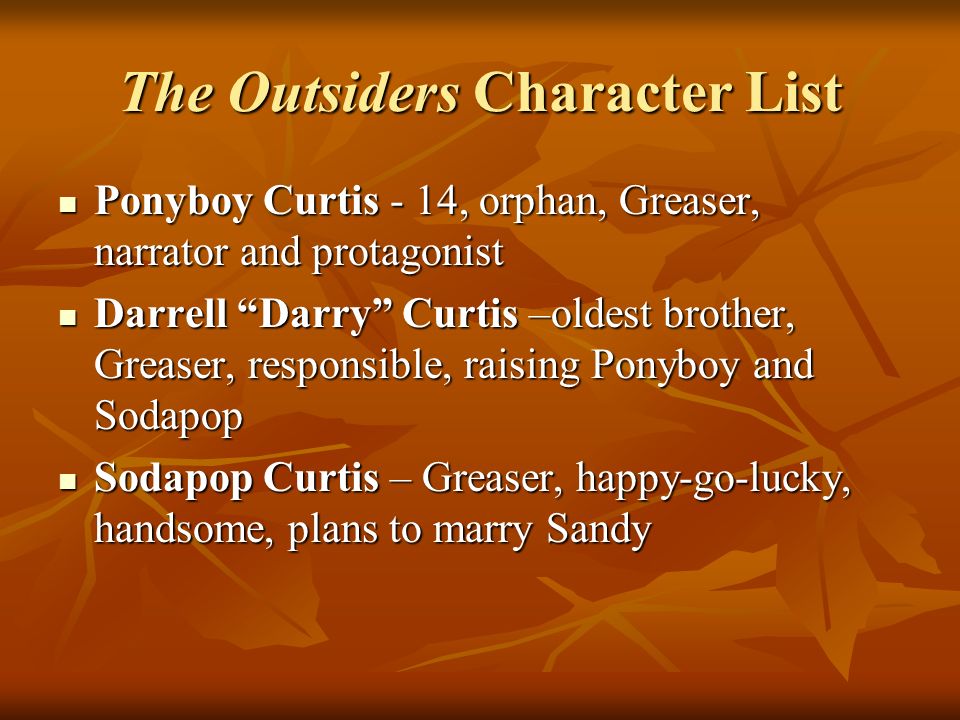 the outsiders protagonist