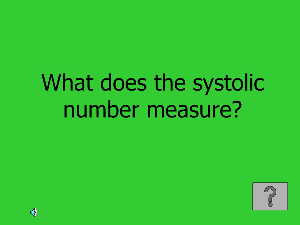 What does the systolic number measure