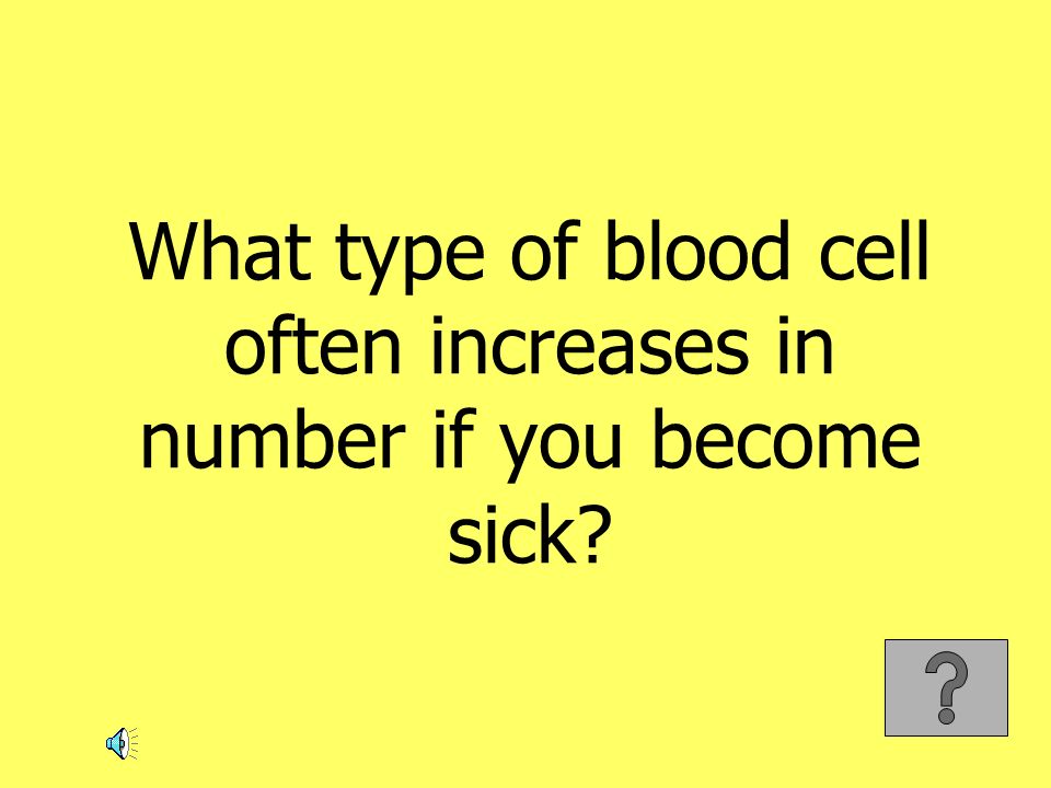 What type of blood cell often increases in number if you become sick