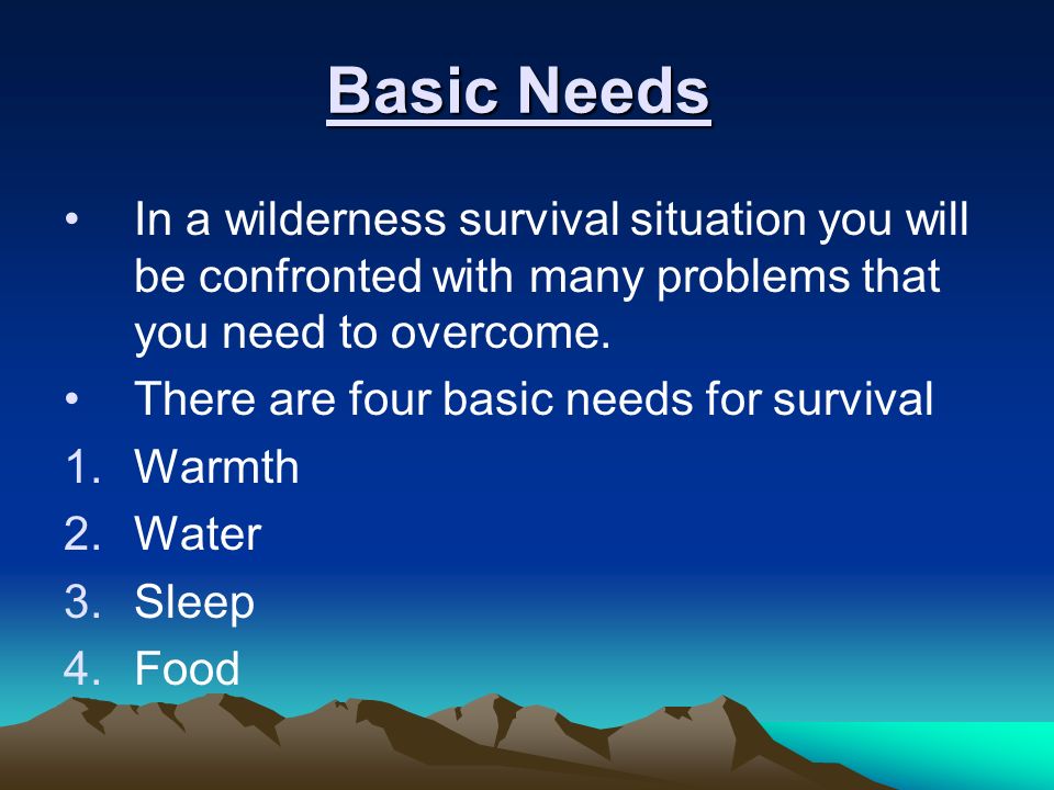Wilderness Survival Basics