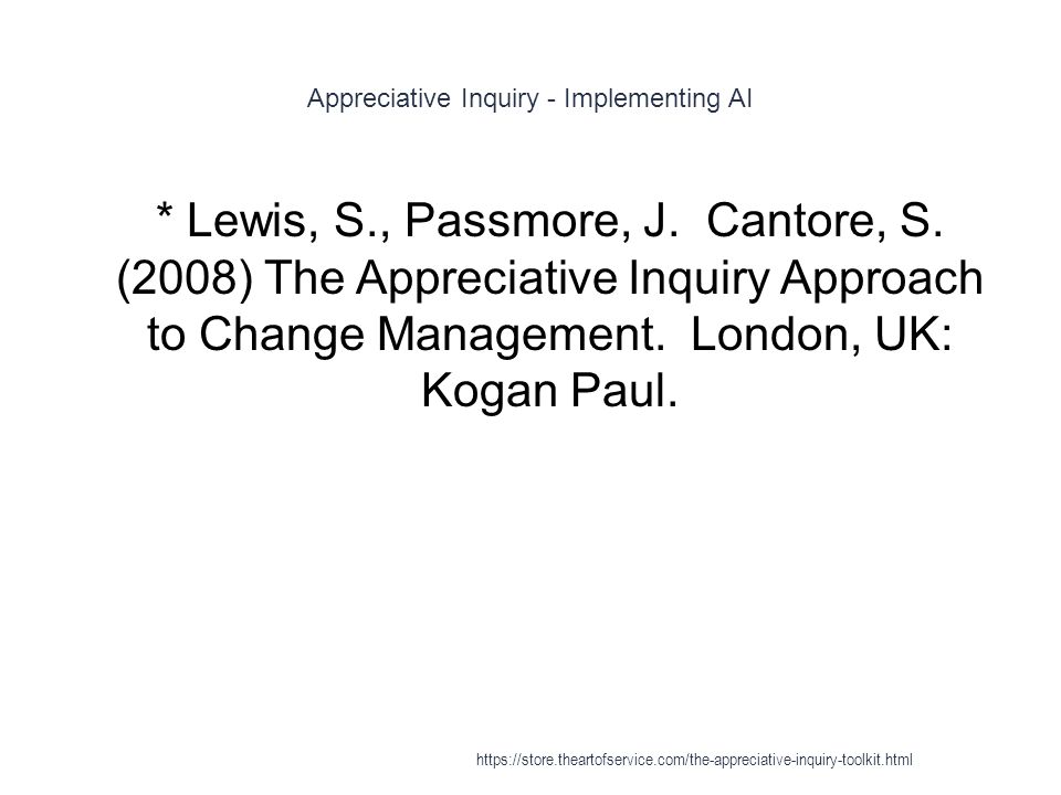 Appreciative Inquiry - Implementing AI