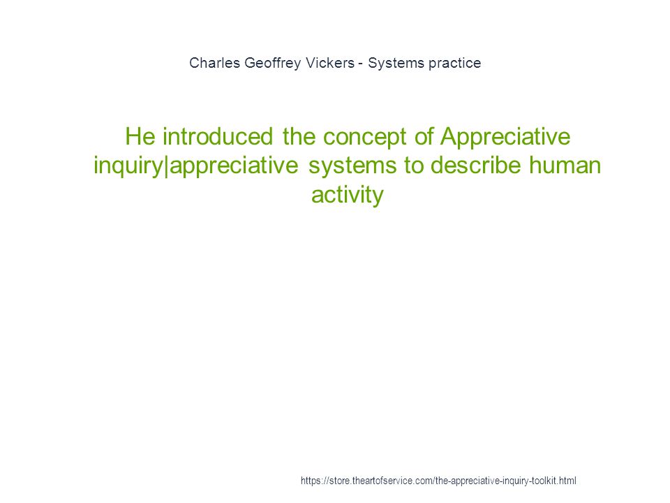 Charles Geoffrey Vickers - Systems practice