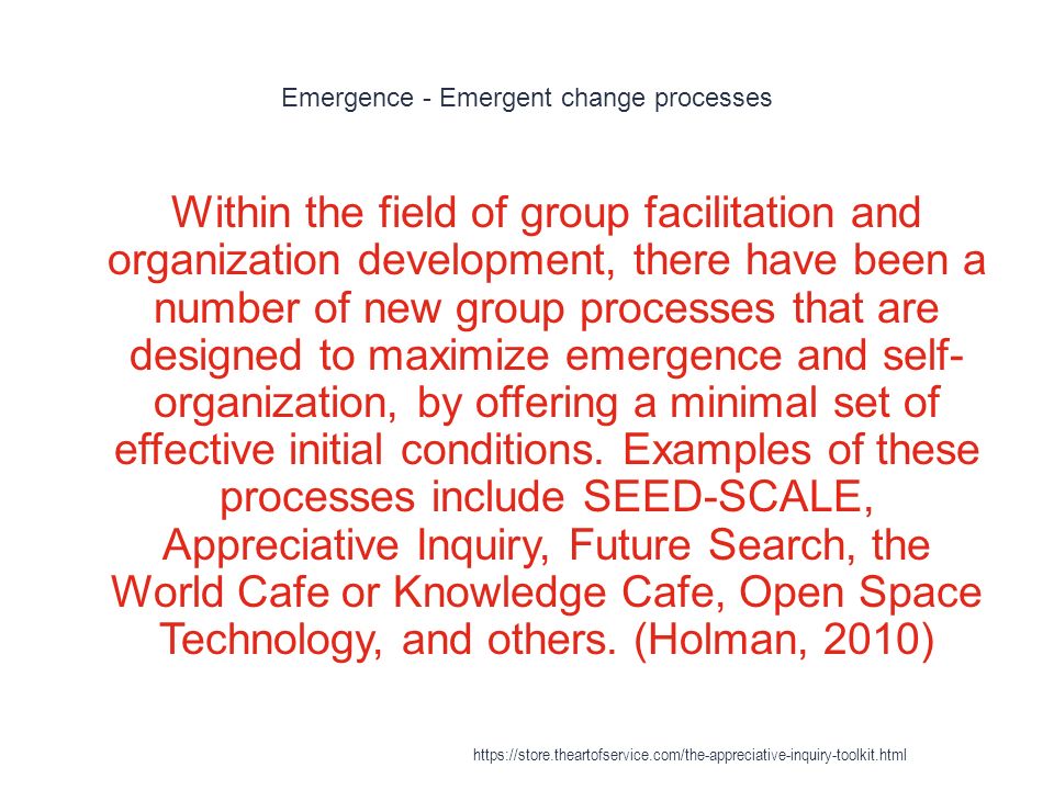 Emergence - Emergent change processes