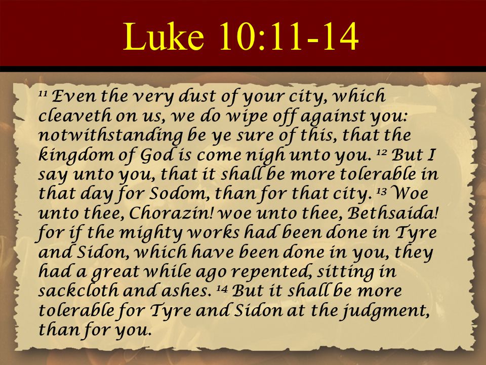 Luke 10:11-14