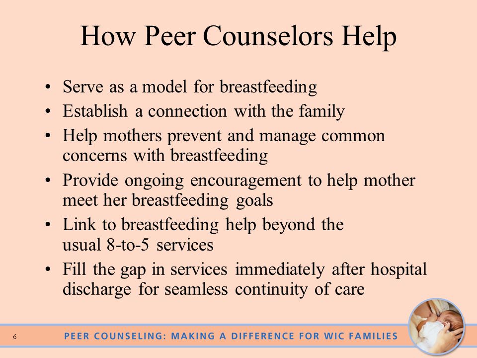 How Peer Counselors Help