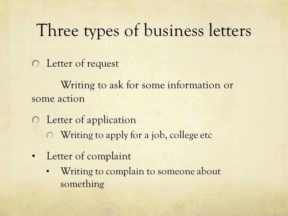 Writing A Business Letter - Ppt Download