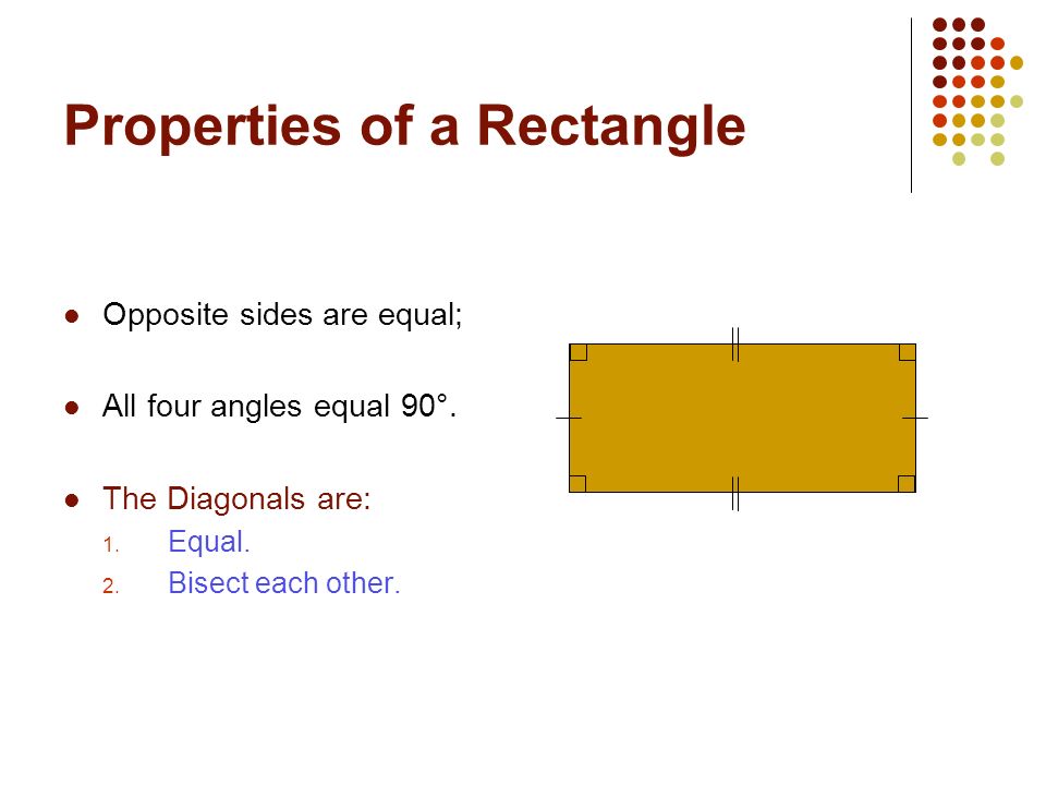 Properties of a Rectangle