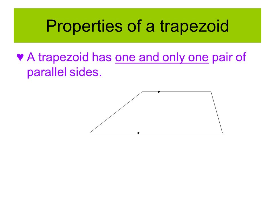Properties of a trapezoid