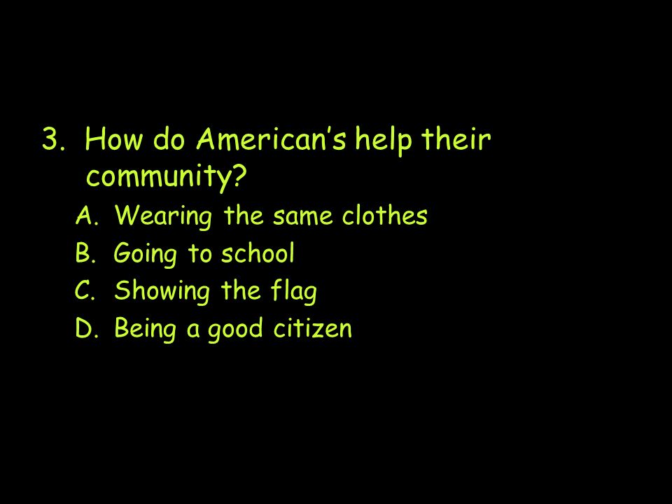3. How do American’s help their community
