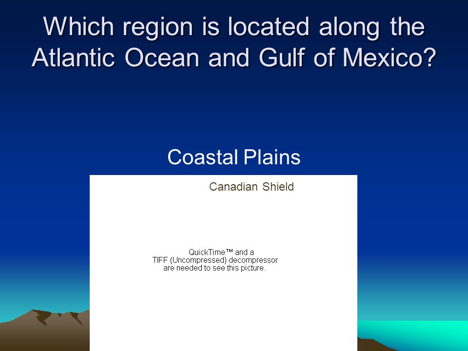 Which region is located along the Atlantic Ocean and Gulf of Mexico