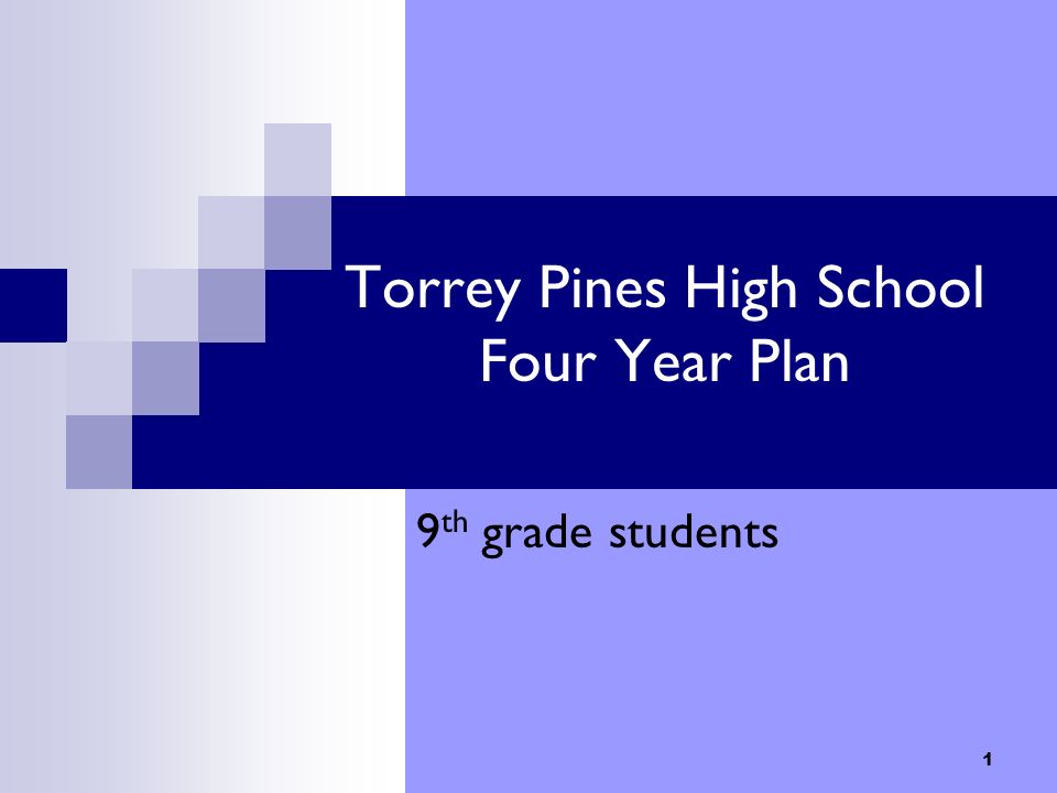Torrey Pines High School Four Year Plan