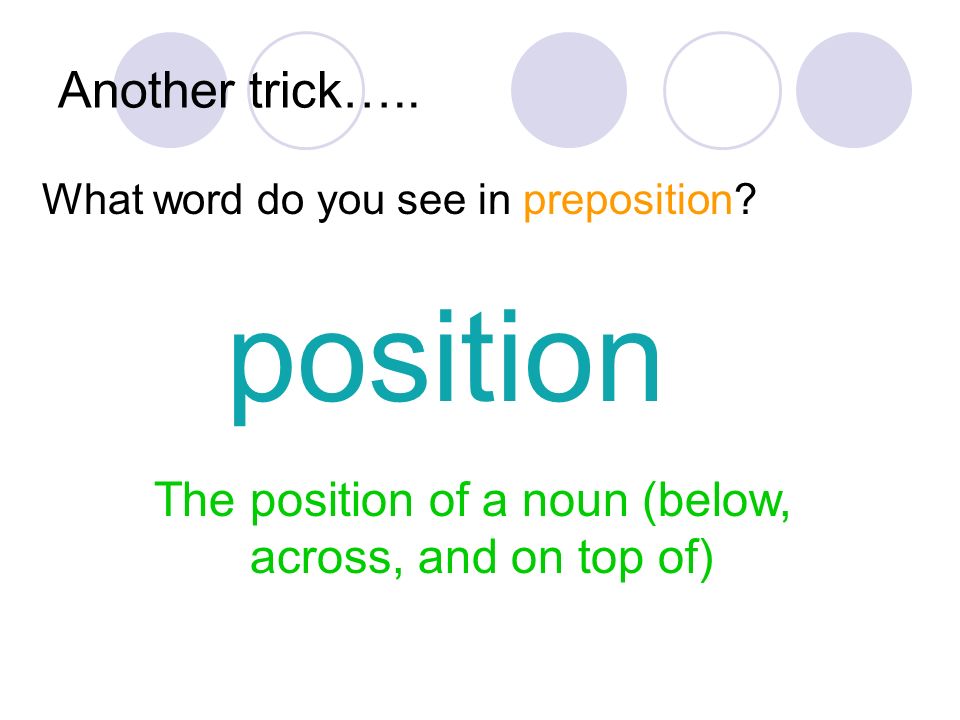 position Another trick…..