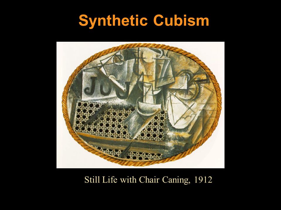 Synthetic Cubism Still Life with Chair Caning, 1912