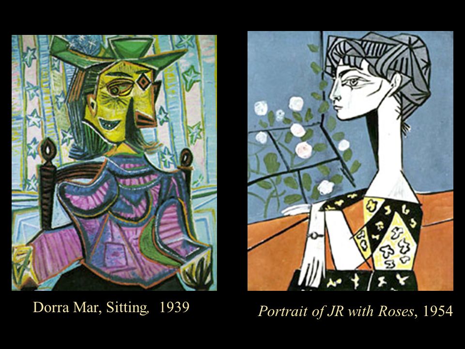 Dorra Mar, Sitting, 1939 Portrait of JR with Roses, 1954