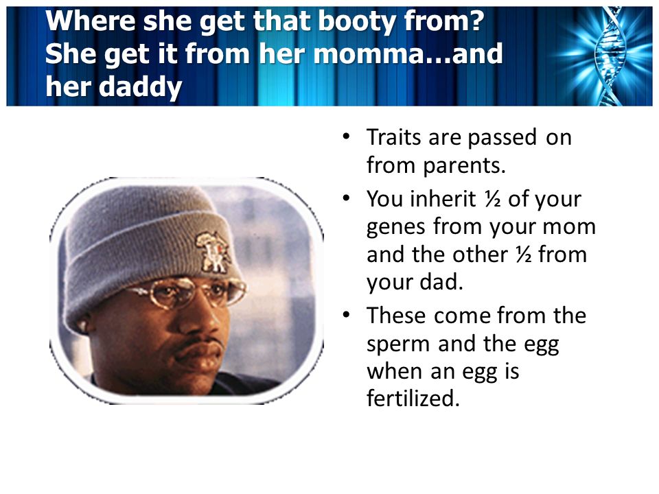 Where she get that booty from She get it from her momma…and her daddy