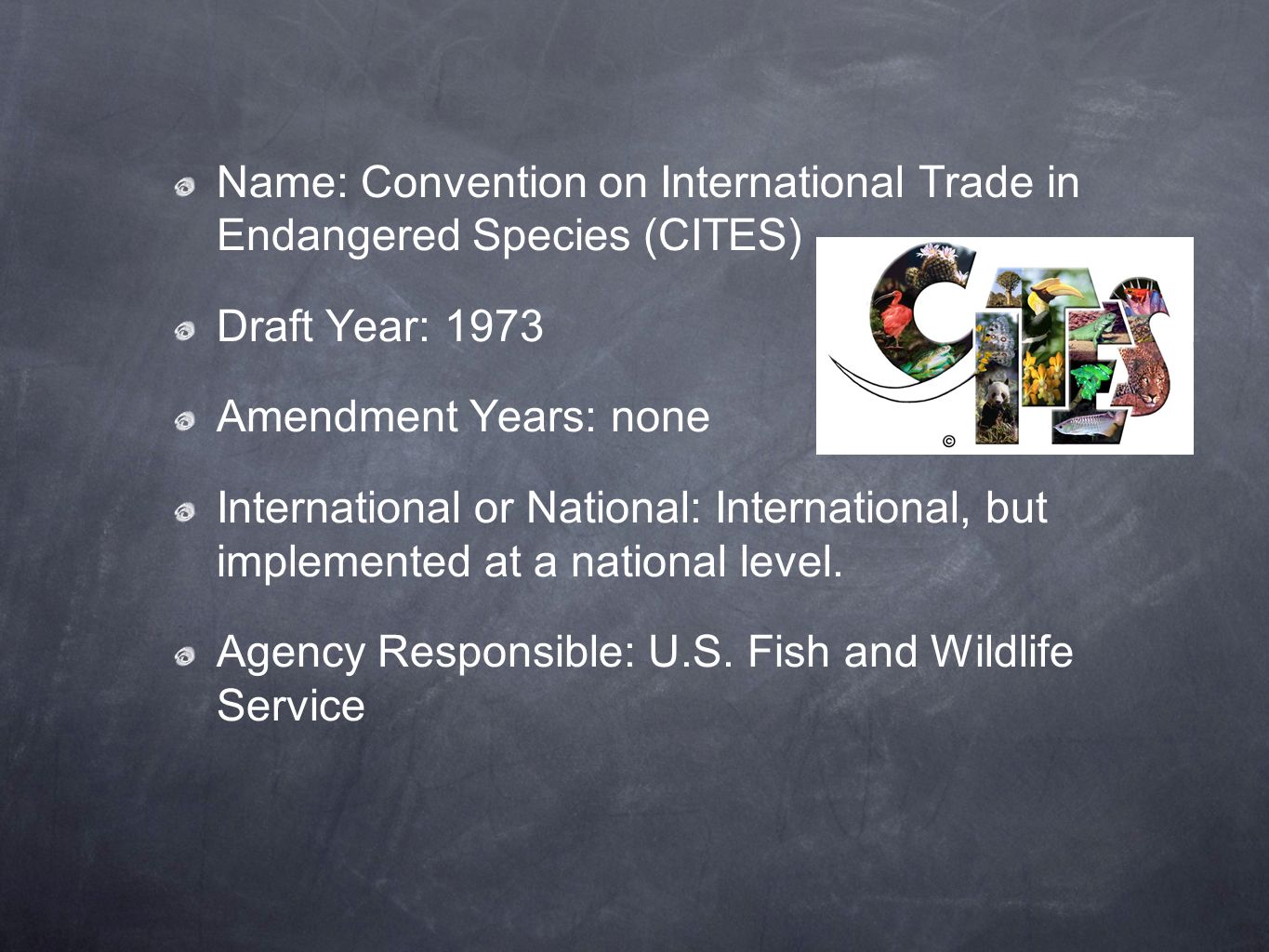 Name: Convention on International Trade in Endangered Species (CITES)