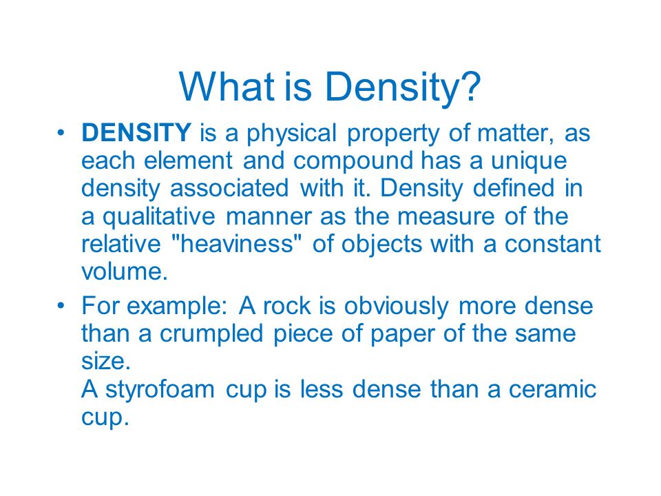 What is Density