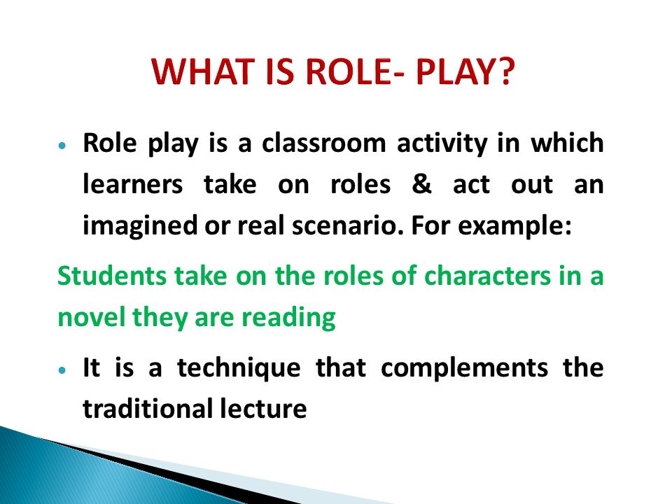 ROLE-PLAY AS A TEACHING METHOD - ppt video online download