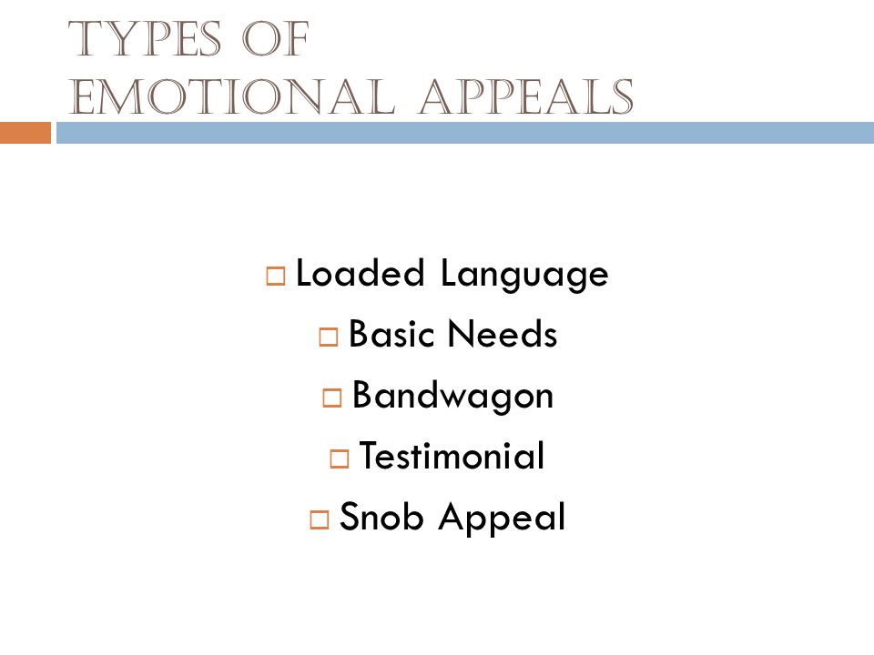 Types of Emotional Appeals