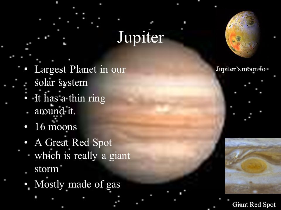 Jupiter Largest Planet in our solar system