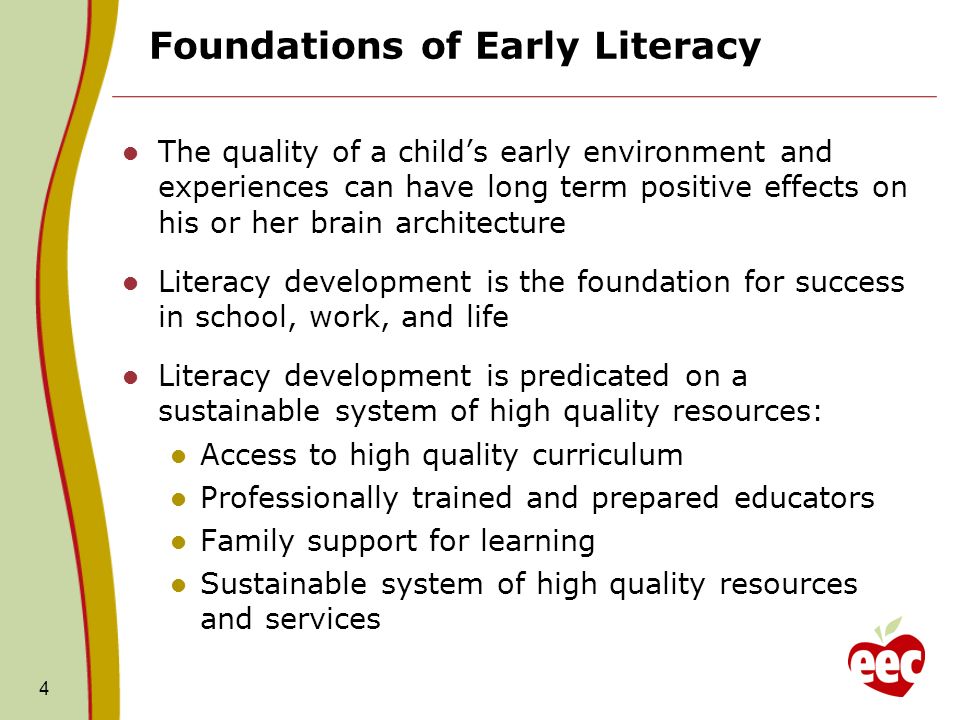 Foundations of Early Literacy