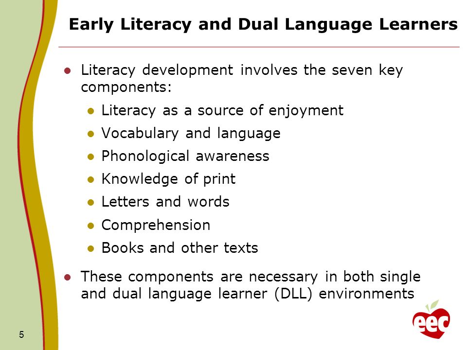 Early Literacy and Dual Language Learners