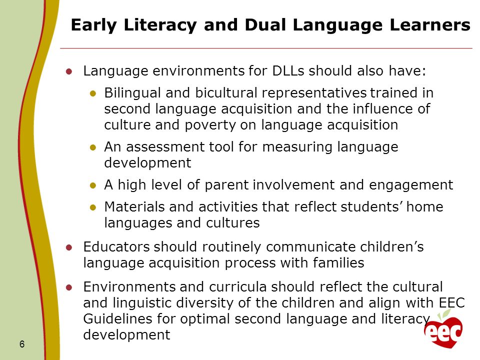 Early Literacy and Dual Language Learners