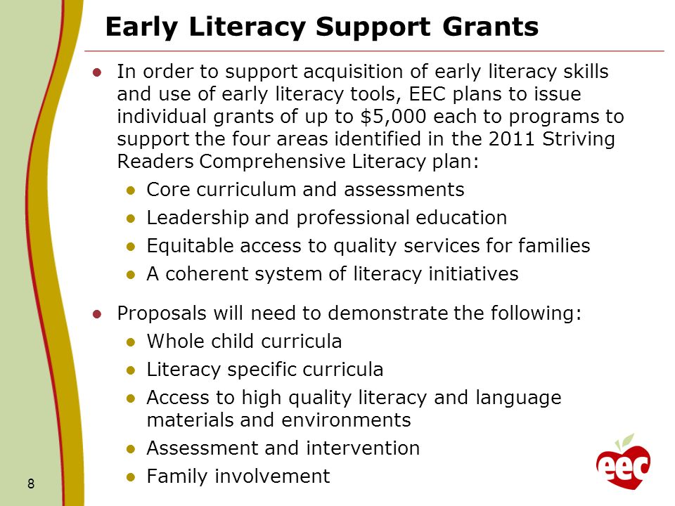 Early Literacy Support Grants