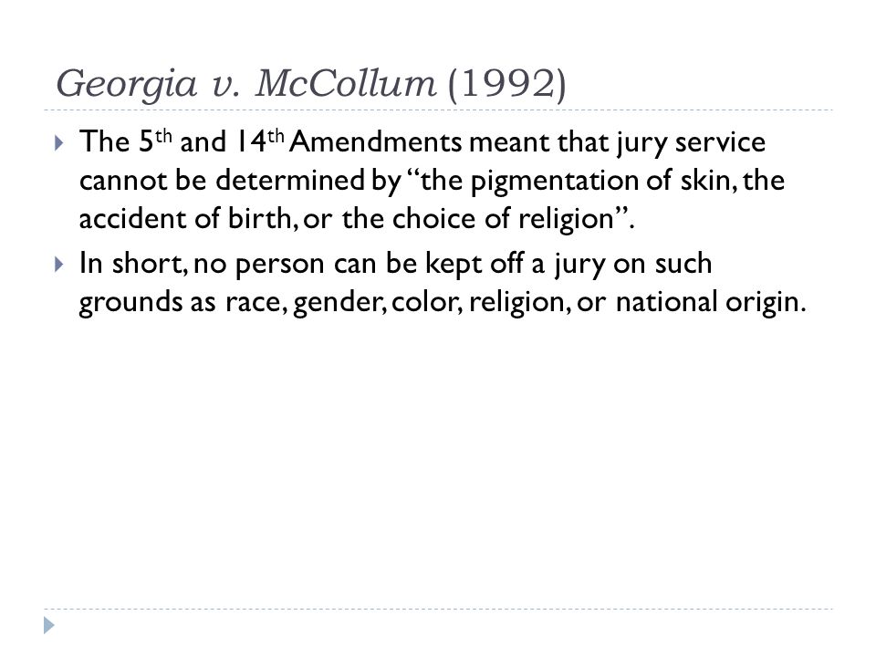 Georgia v. McCollum (1992)