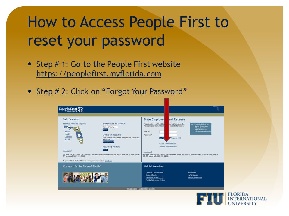 How to Access People First to reset your password