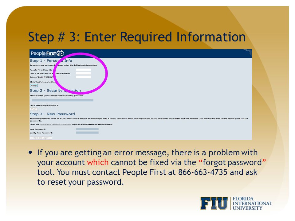 Step # 3: Enter Required Information