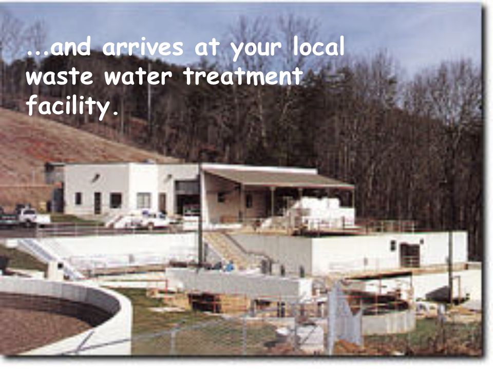 …and arrives at your local waste water treatment facility.