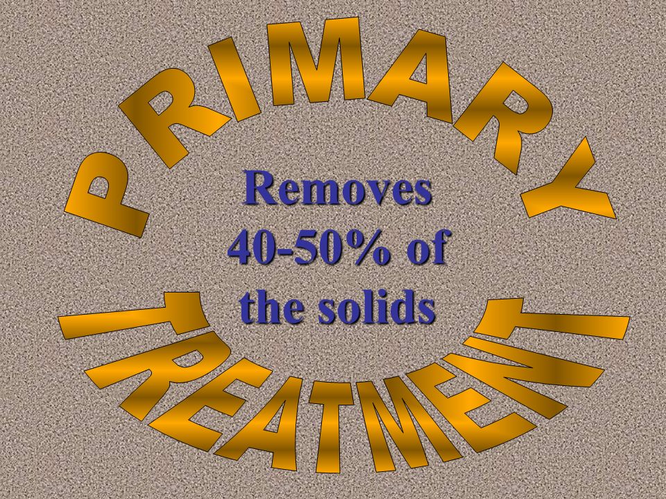 Removes 40-50% of the solids