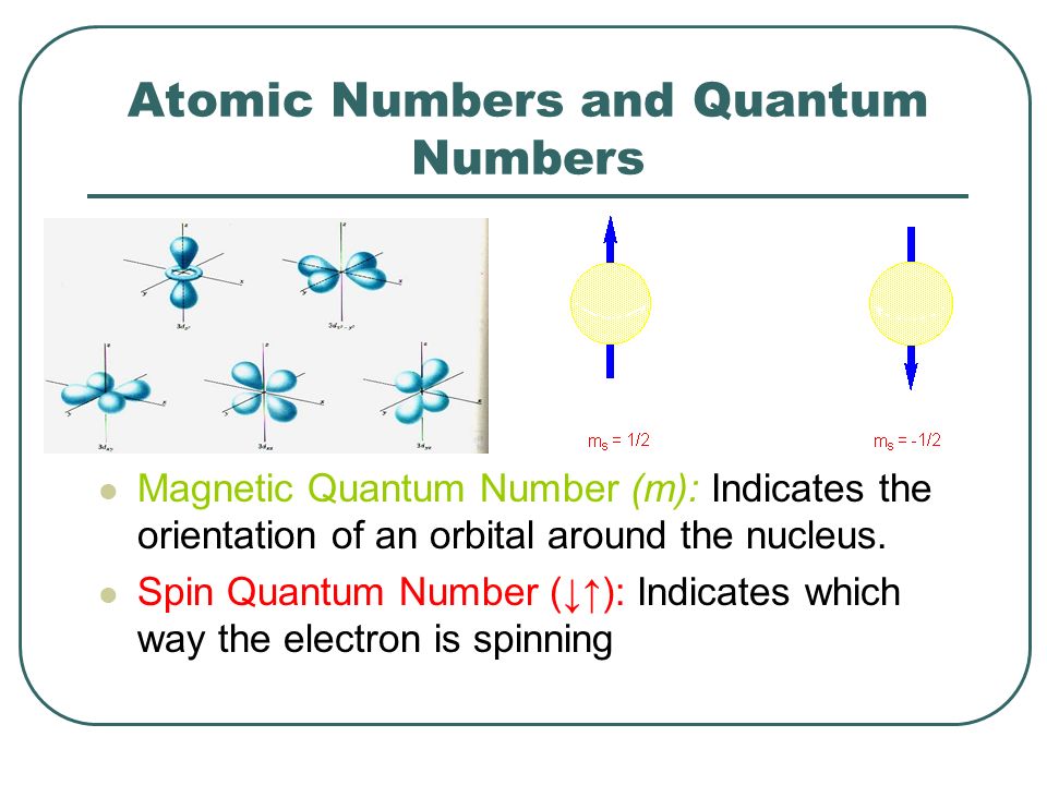 Atomic Numbers and Quantum Numbers