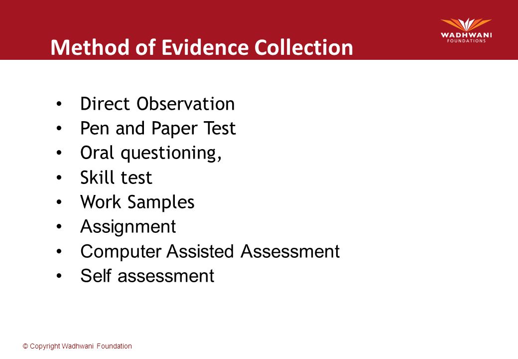Method of Evidence Collection
