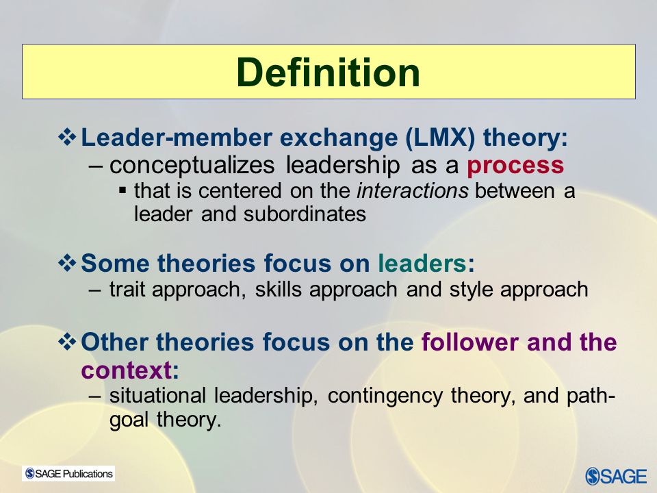 Leader-Member Exchange Theory - ppt video online download