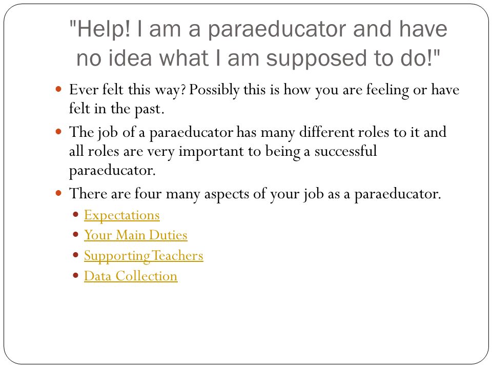 Roles And Responsibilities Of A Paraeducator - Ppt Video Online Download