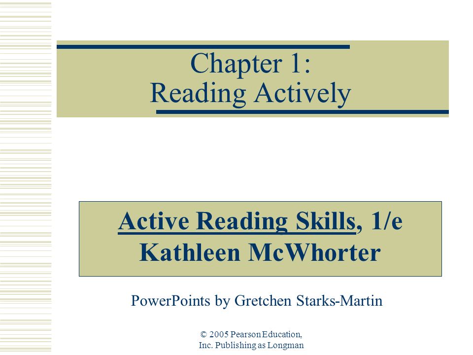 Chapter 1: Reading Actively