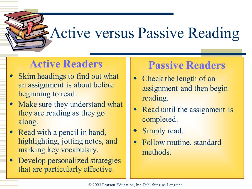 Active versus Passive Reading