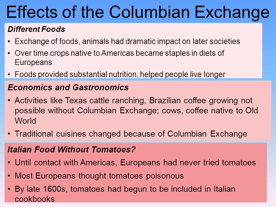 columbian exchange impact
