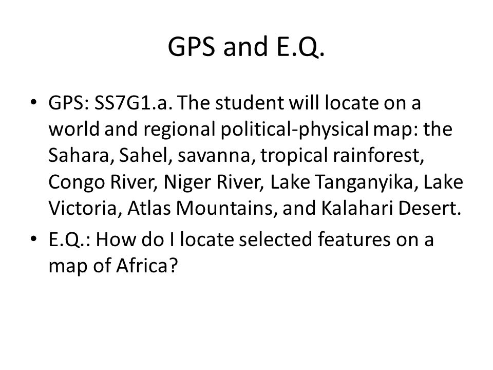 GPS and E.Q.