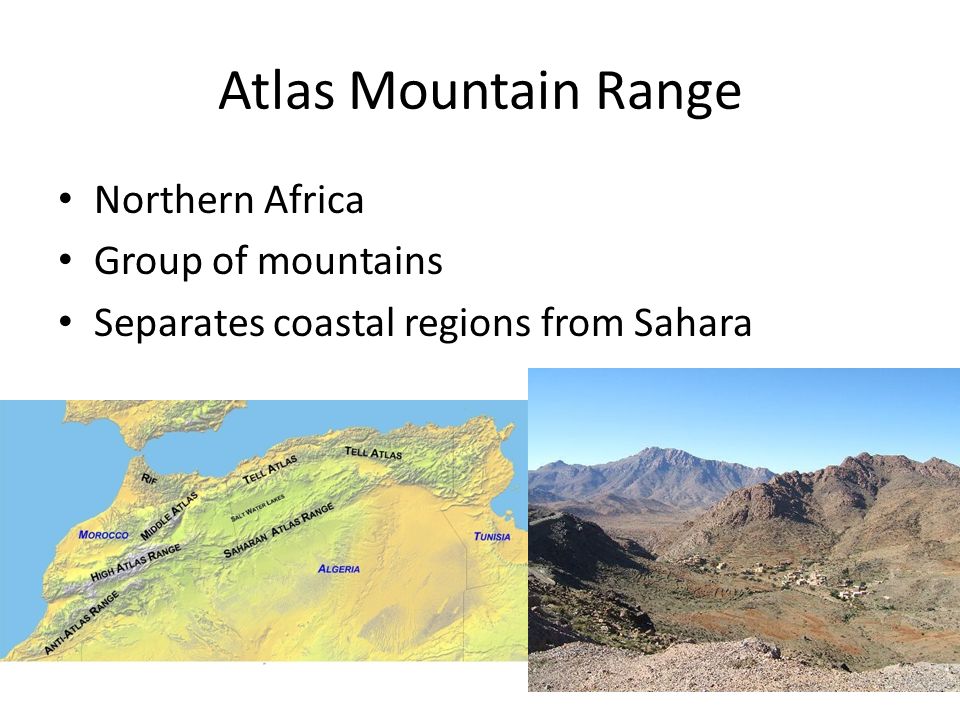 Atlas Mountain Range Northern Africa Group of mountains