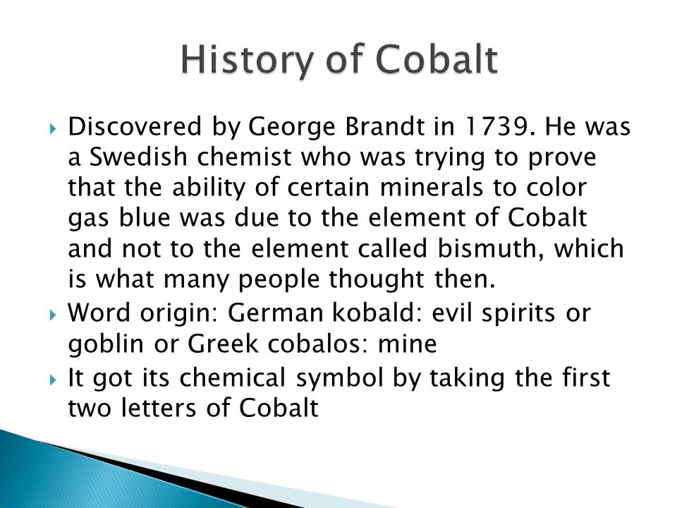 Co Cobalt. - ppt download