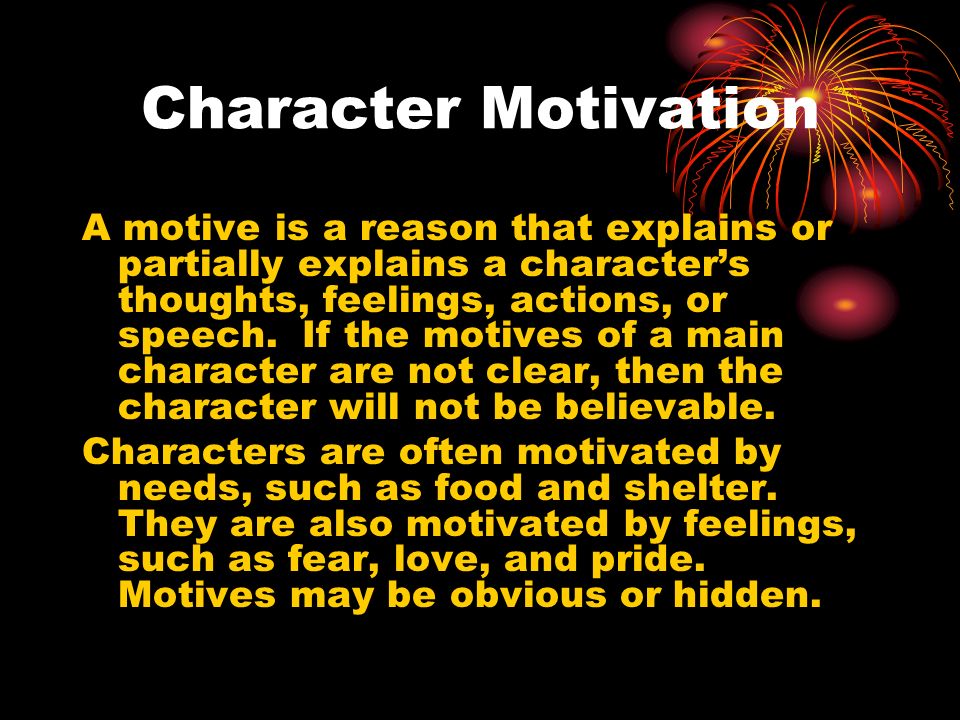 Character Motivation