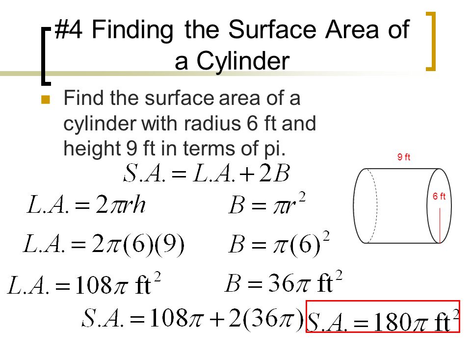 #4 Finding the Surface Area of a Cylinder
