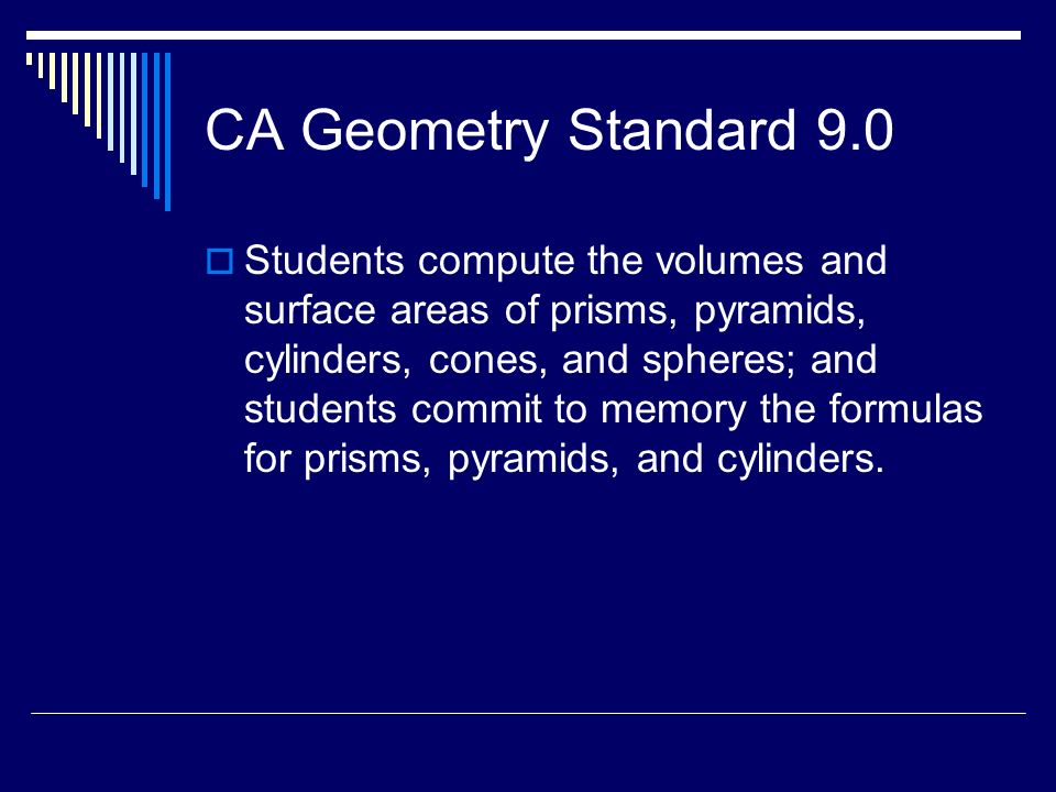 CA Geometry Standard 9.0