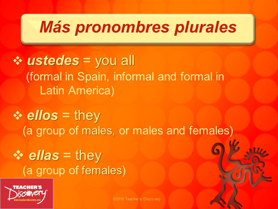 Más pronombres plurales