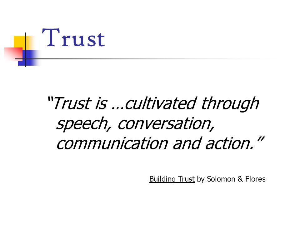 Building Trust by Solomon & Flores